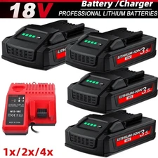 1-4PACK For Milwaukee for M18 3.5Ah Extended Lithium 48-11-1880 Battery /Charger