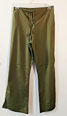 CHEROKEE WORKWEAR Women's Large Olive Green Drawstring Scrub Pants #4101 NWOT