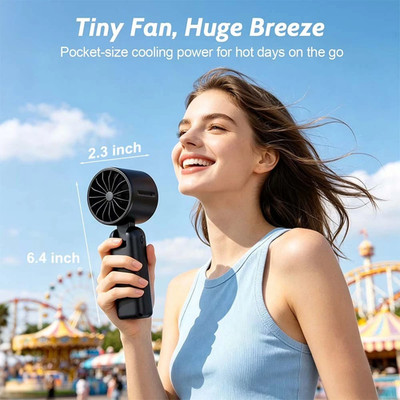 Rechargeable Portable Turbo Handheld Fan & Ice Cooler - Outdoor Summer Breeze
