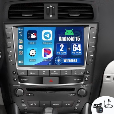 64GB For Lexus IS250 IS350 2005-2012 Android 15 Carplay Car GPS Radio Stereo DSP