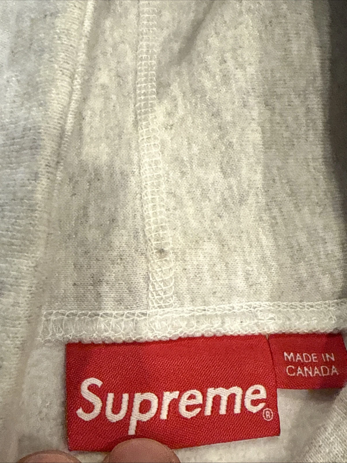 Felpa con cappuccio Supreme Apple Apple taglia XL grigio erica made in Canada