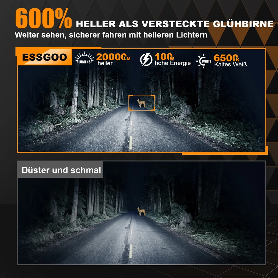 Zulasung D1S D1R  LED Scheinwerfer 20000LM Fern/Abblendlicht Auto Lampe Halogen - Bild 4 von 4