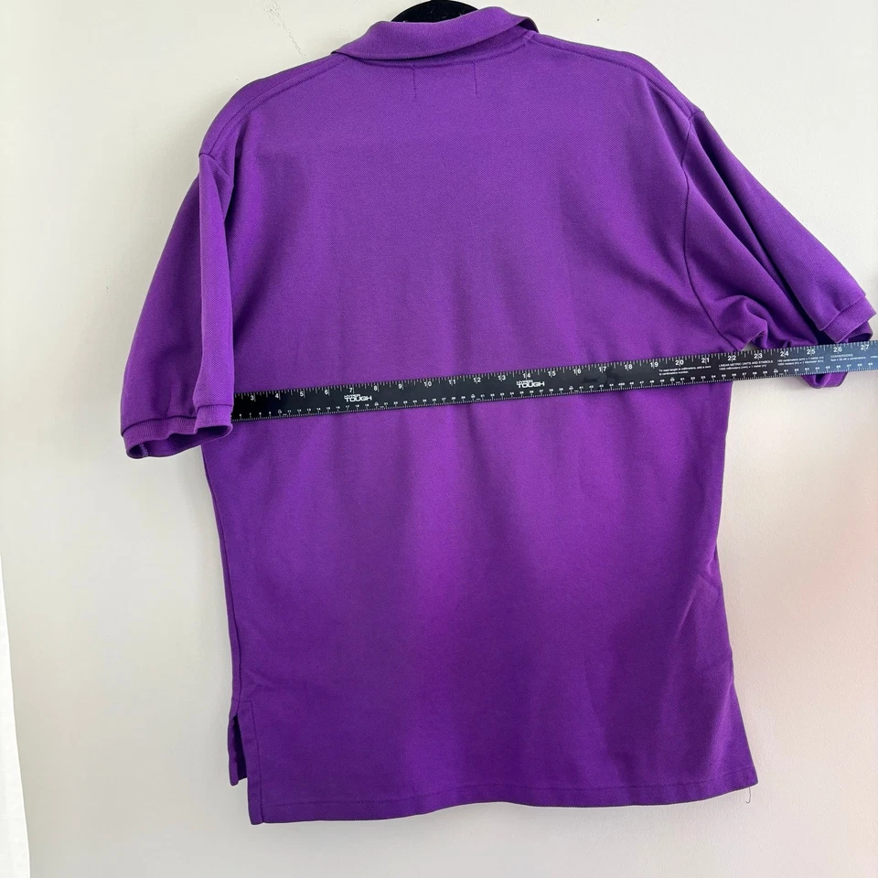 Ruff Hewn Mens Polo Size Medium Purple Vintage Short Sleeve 100% Cotton USA - Image 4 of 4