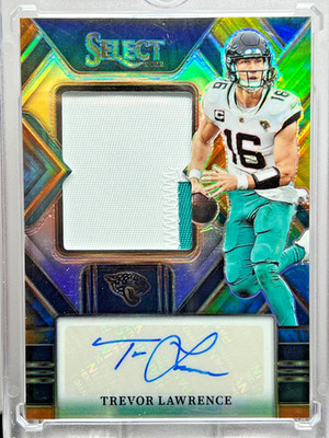 2022 Panini Select Tie-Dye Pach Auto #JUS-TL Trevor Lawrence /25