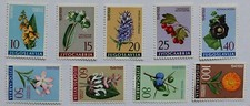 Briefmarken Jugoslawien 1961, Jugoslawische Flora, Satz ungestempelt