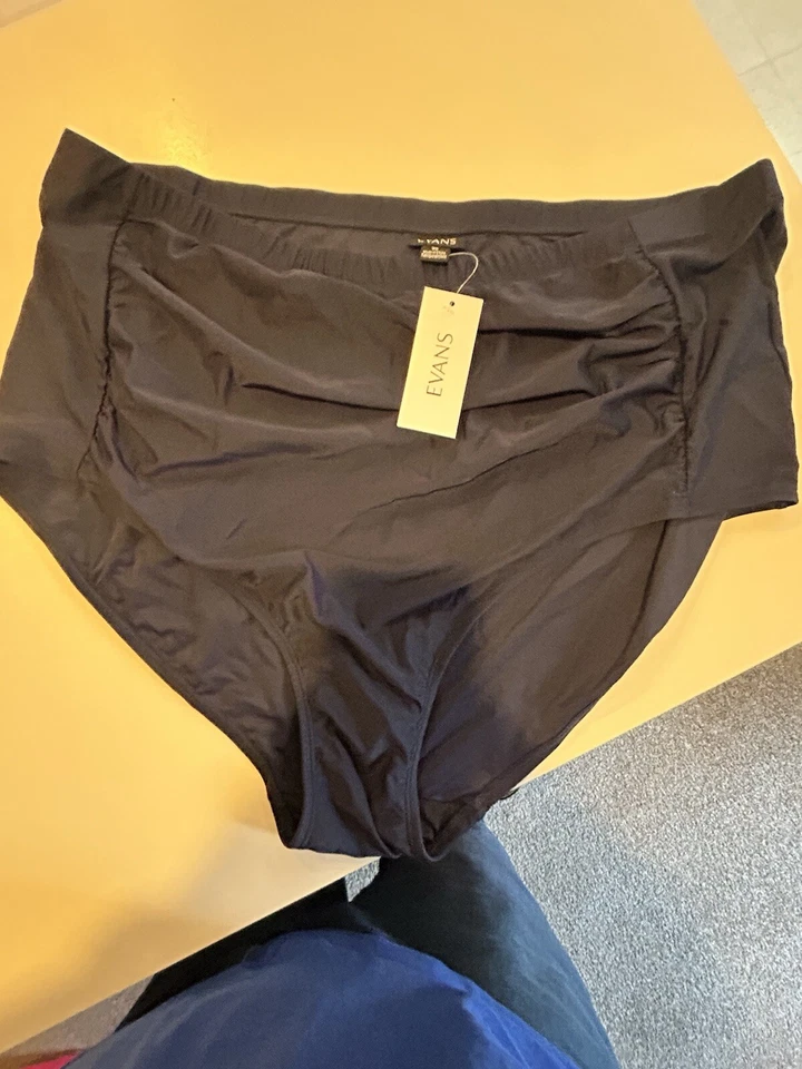 Avenue 高腰游泳内裤比基尼泳裤女式 30 码海军蓝黑色捆绑包 — 第 2/4 张图片