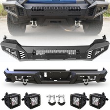 Front Rear Bumper Assembly W/led Pod Lights+d-rings For 2013-2018 Ram 1500 Truck