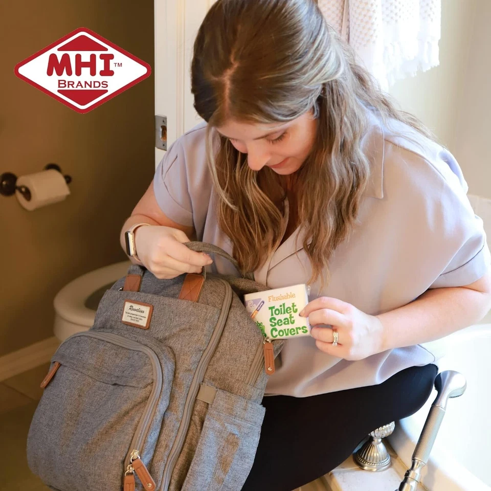 new Set of 40 Mommy's Helper Flushable Potty TOILET SEAT COVERS + Tissuebox - Image 4 of 4