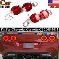 For 05-13 Chevrolet Corvette C6 2DR 4X/Set Factory Red Lens LED Tail Brake Light