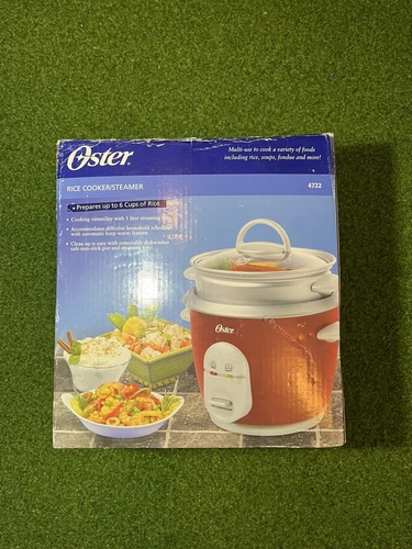 Oster 6 Cup Rice Cooker / Steamer #4722 Red