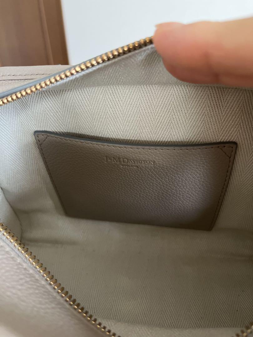 J&M Davidson Mia Cube Mini Leather Handbag / Shoulder Bag in Grayish Beige