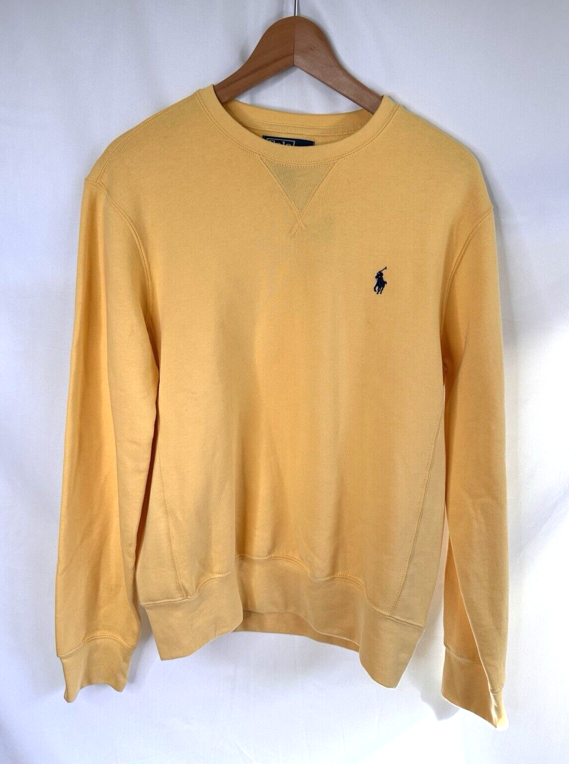 PONY $125 Polo RALPH LAUREN donna PICCOLA felpa Magic FLEECE maglione giallo nuovo con etichette