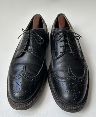 FLORSHEIM Imperial Kenmoor US8.5 Aウィズ Florsheim Imperial Kenmoor Men's Black Leather 5-Nail V-Cleat