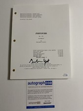 Graham Yost signed autographed Justified full script ACOA Creator
