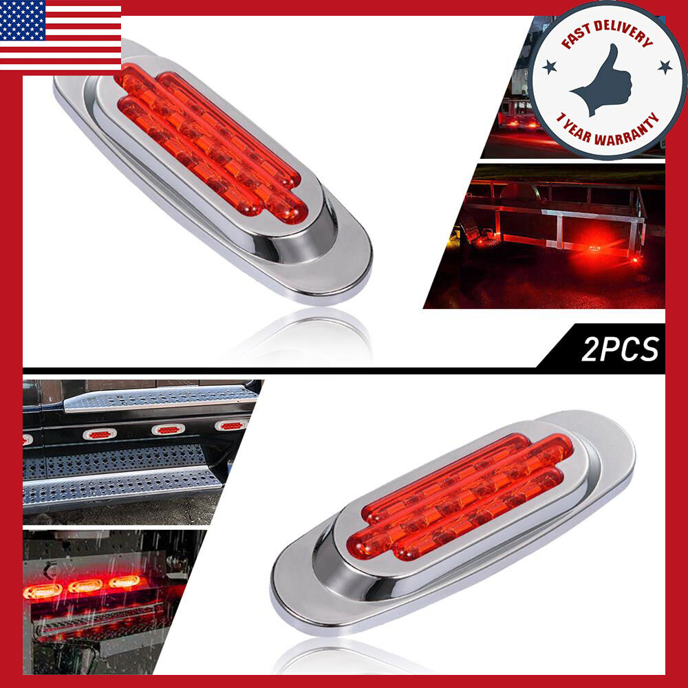 32 SMD LED Red Marker Clearance Light for Truck Trailer RV 12V Waterproof