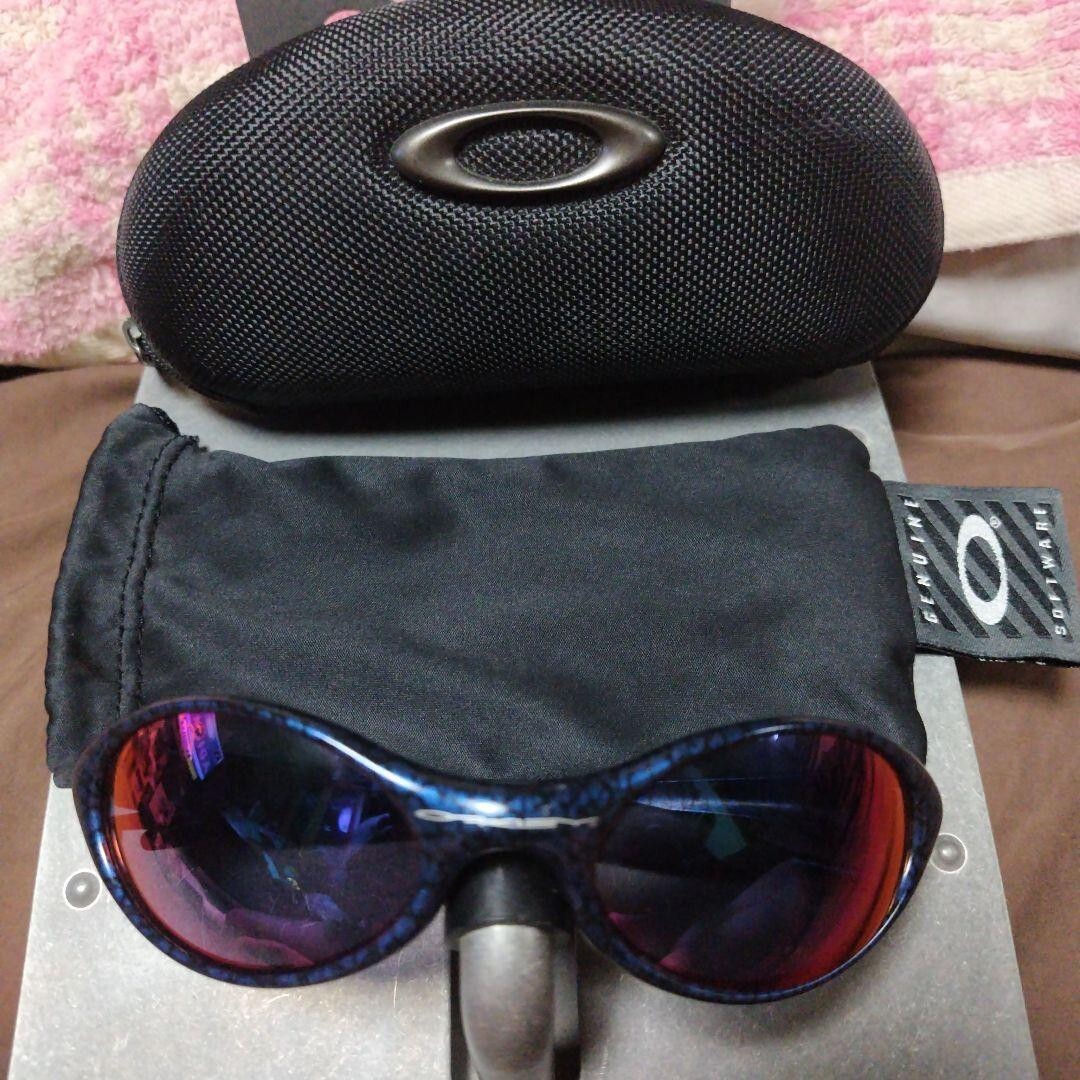 Oakley Eye Jacket Glasses Y2K 90S Blue Frame Red Lens Pre-owned  