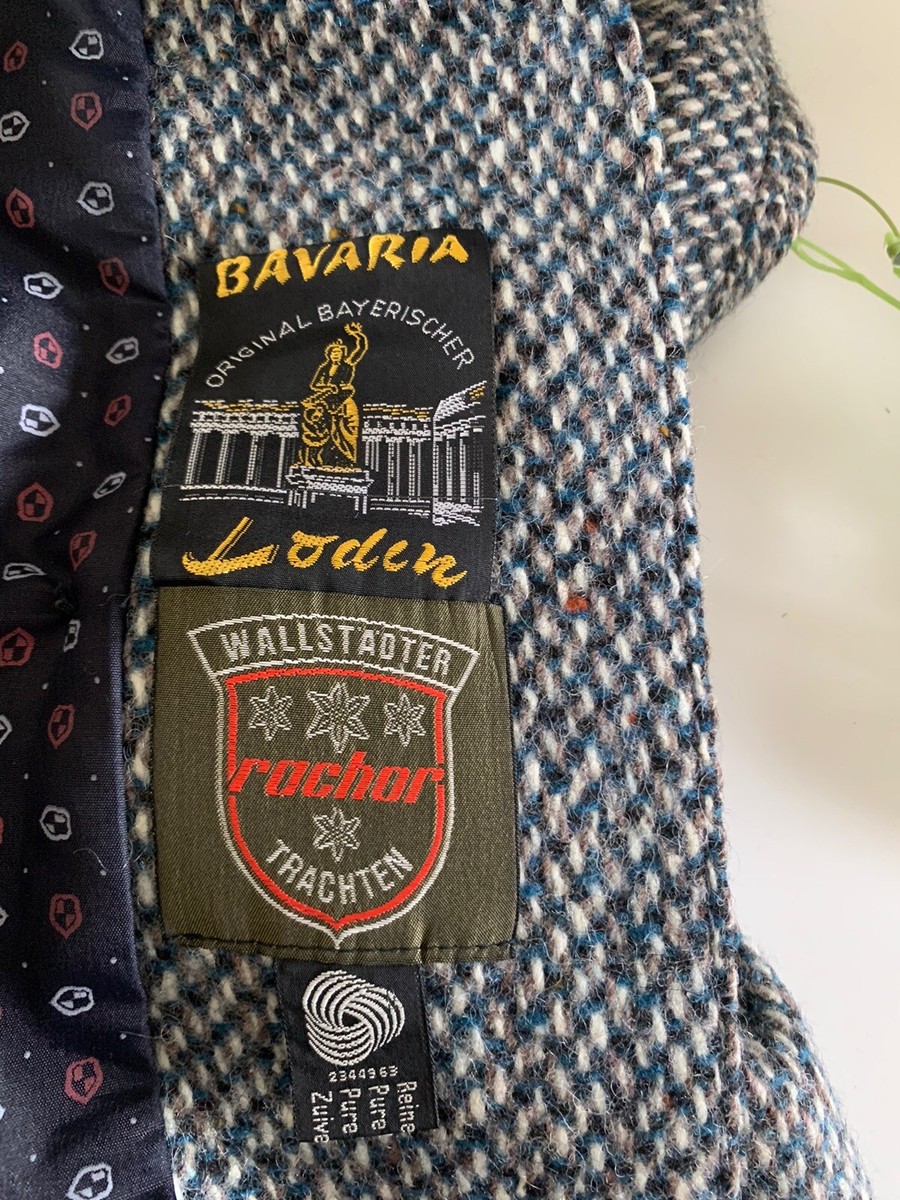 80s Trachten BAVARIA コインボタン ローデンコート Rachor Trachten Loden Bavaria Coat Original Bayerischer Wool