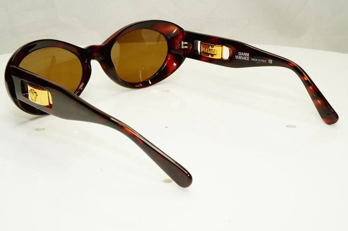 Gianni Versace Sunglasses 1996 Vintage Gold Brown Medusa Gianni Versace Sunglasses 1996 Vintage Gold Brown Medusa