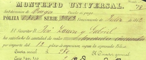 FACTURA ESPAÑA ANTILLAS FACTURA 1863 MONTEPIO UNIVERSAL ESPAÑA GRABADO FACTURA. - Imagen 2 de 2