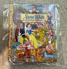 PIN SNOW WHITE & THE SEVEN DWARFS LITTLE GOLDEN BOOK 3" JUMBO FANTASY EVIL QUEEN