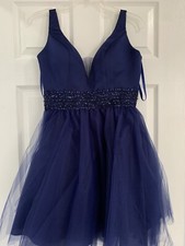 DAMAS DE VIZCAYA BY MORILEE NAVY DRESS! USED ONCE!