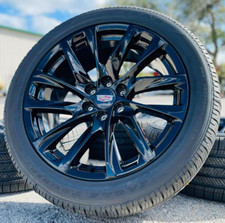 2024 Black 22 Wheels Tires Cadillac Escalade Yukon Tahoe Set Oem Factory Gm Spec