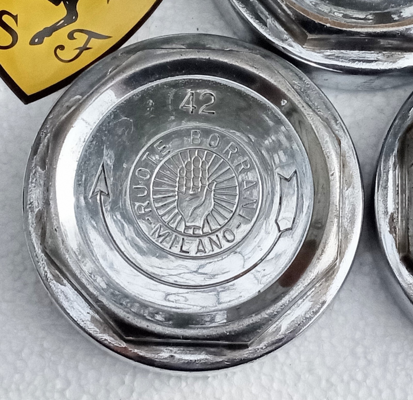 Maserati Ghibli Wheel Knock Off Center Lock Nuts_Borrani_Set of three_GENUINE