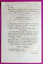 PROVINCE NAPOLITANE & SICILIANE,REGIO DECRETO MONETE IN ORO & ARGENTO-R@RO-3331