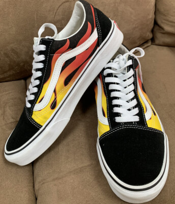 VANS OLD SKOOL FLAMES US MENS 8.5/WOMENS 10 WORN 1X