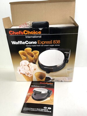 New Chef s Choice International Waffle Cone Express 838 Waffle Cone Maker