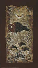 Moon of the Spear- Art Print by Cecilia Henle- Bison-Native American