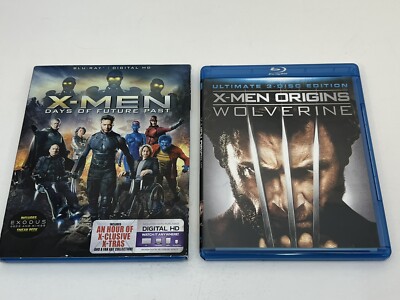 Lot of 2 Marvel X-Men Superhero Blu-Rays Days of Future Past & Origins Wolverine