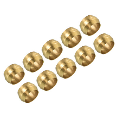 6mm 10Pack Rohr Messing Compression Hülse Aderlass Kompression Verschraubung