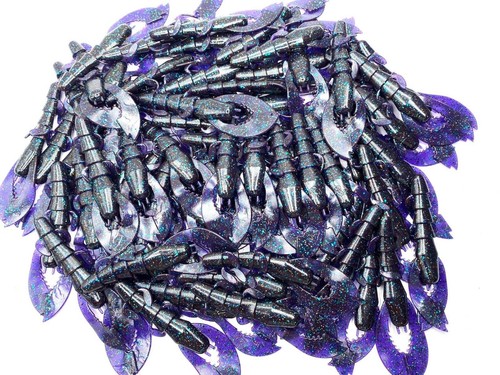 20ct 4" Bottom Licker Crawfish Bass Fishing Lure Floating Claws Jig Trailer - Picture 33 of 53