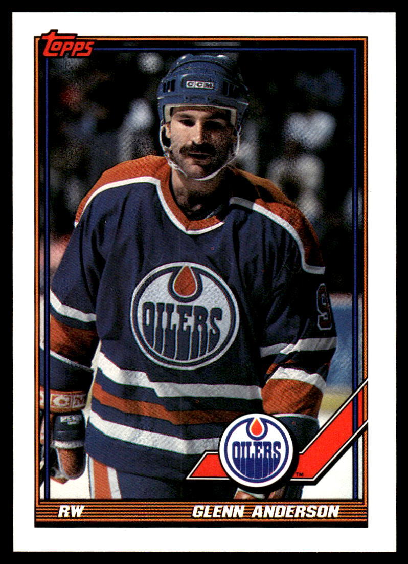 1991-92 Topps #124 Glenn Anderson Edmonton Oilers HOF