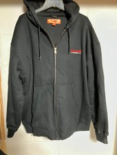 KAWASAKI ENGINES HOODED HEAVY FLEECE SWEATSHIRT 2XL BLACK NEW WITH LABEL 