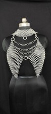 Backless Chainmail Bikini Bra Top,Women's Clothing,Fancy Top, Aluminium LARP top
