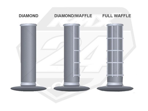 Grips Renthal Full Waffle Medium Grigio - Foto 2 di 3