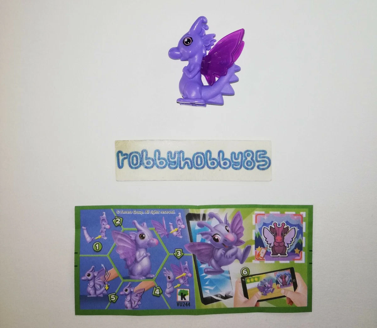 VU244 Dragon Bpz kinder surprise Italy 2021 2022 Animal Winged Applaydu