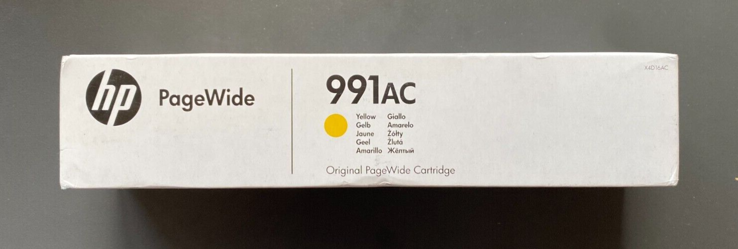 Genuine HP 991AC YELLOW Ink - PAGEWIDE MANAGED P77740 (INC VAT) BOXED 2027