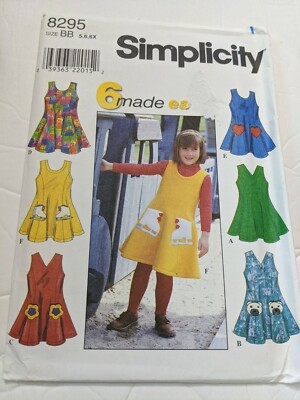 1998 SIMPLICITY Pattern 8295 Child's Jumper 6 Made Easy Size BB 5 6 6X UNCUT