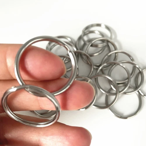 Stainless Steel Strong Keyring Split Rings Key Chain Ring Links 15mm - 35mm Loop - Picture 10 of 10