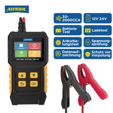Car Battery Tester 12V 24V Truck Battery Test Charging Cranking System Analyzer 