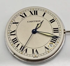 Cartier caliber 049 Watch Movement Dial and Hands, Santos