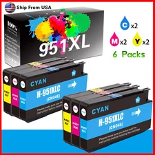6PK 951XL 951 Toner Cartridge for Officejet Pro 8100 8110 8600 Printer (2C2M2Y)