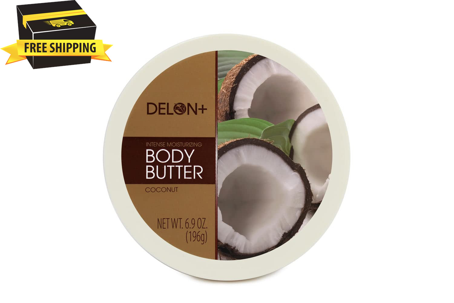 DELON Intense Moisturizing Body Butter, 6.9 Oz (Single) (Coconut) ⭐⭐⭐⭐⭐