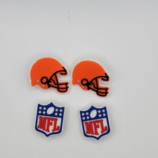 NFL Cleveland Browns Football Helmet For Crocs Shoe Charms Jibbitz - 4piece