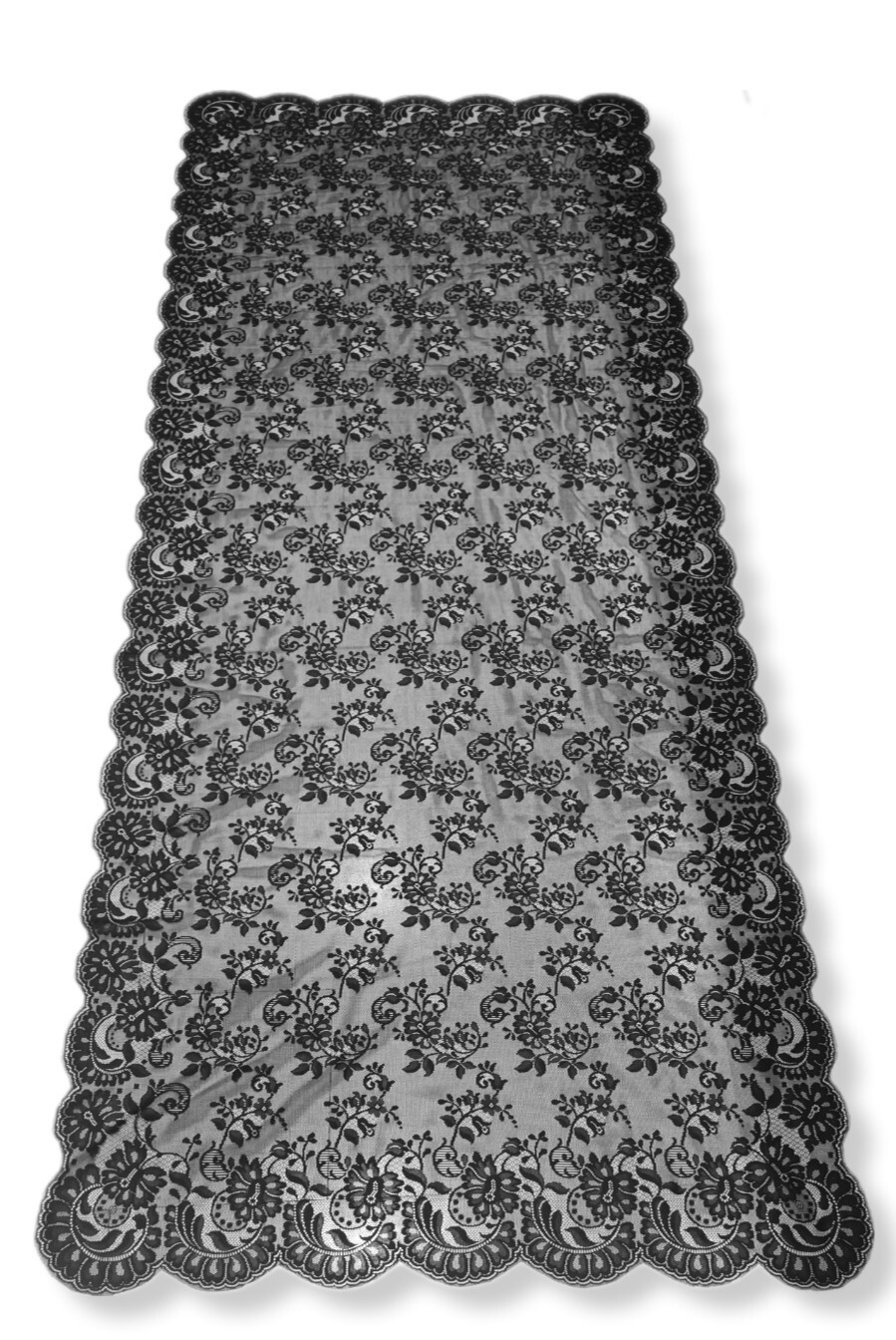 MANTILLA NEGRA SEMANA SANTA, 1X2,20 MTS, MEDIANA, MANOLA, MADRINA, MANTILLAS.