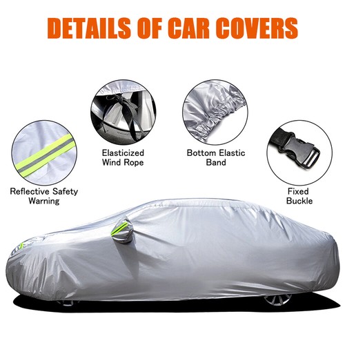 Full Car Cover For Outdoor Sun Dust Scratch Rain Snow Waterproof Breathable