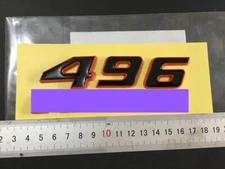 694 469 649 496 ENGINE FENDER HOOD SCOOP Parts BADGE EMBLEMS Red Black 2pcs